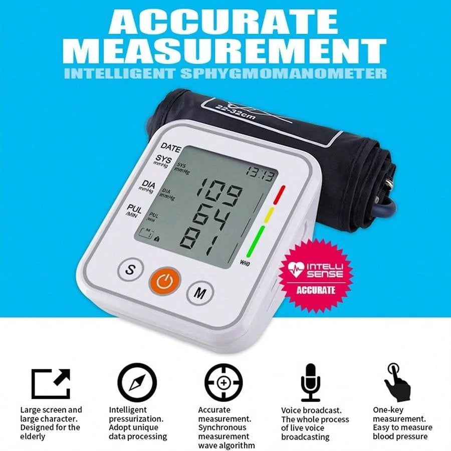 Save 50%- Digital Arm Blood Pressure Monitor Easy Home