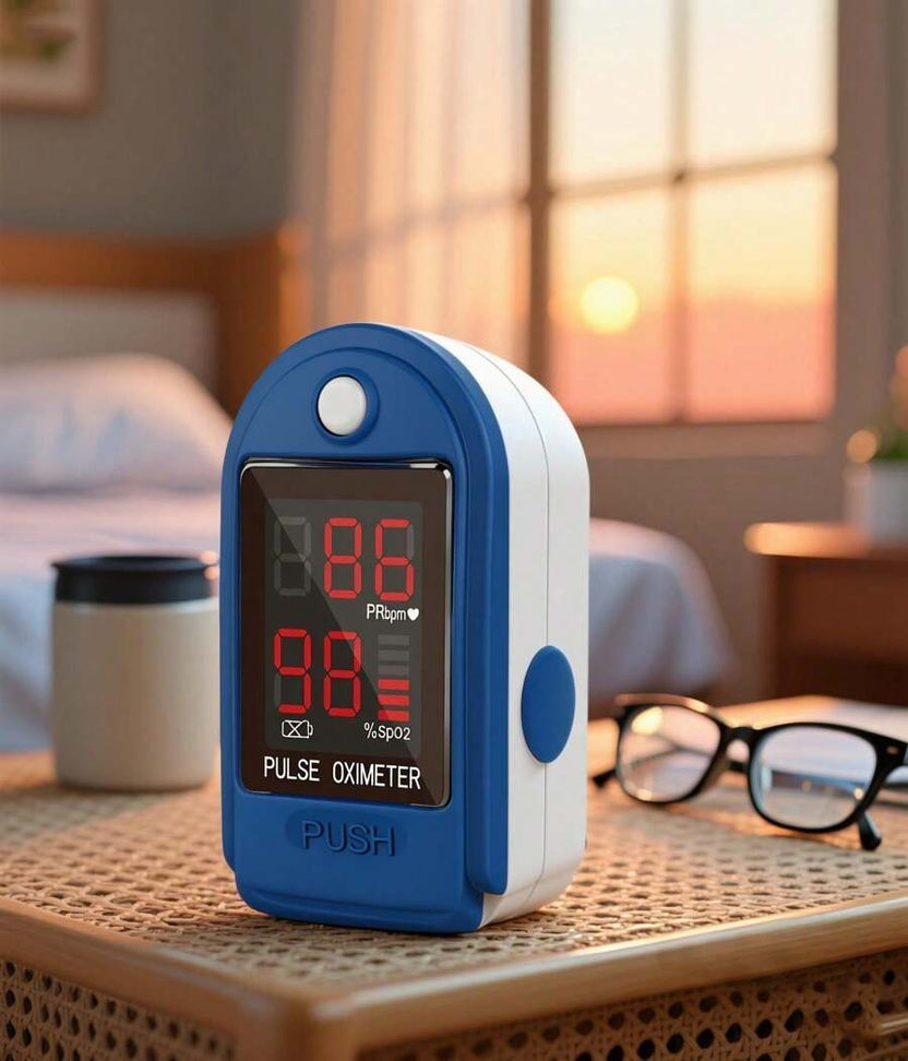 Sale 50% - Fingertip Pulse Oximeter – Portable SpO2 & O2 Monitor for Home or Sport