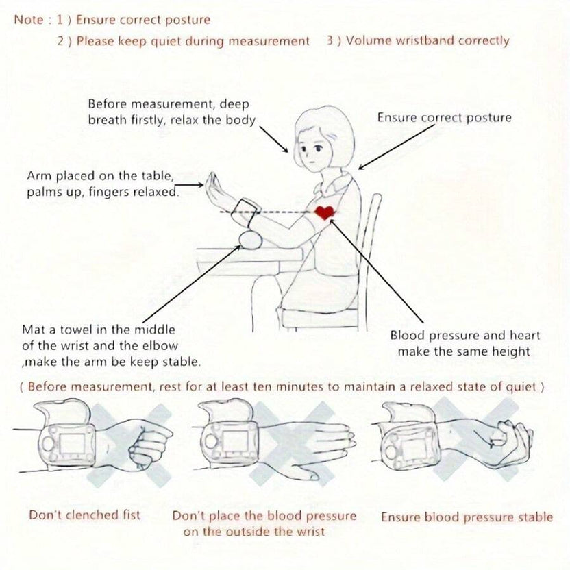 Hot Sale🔥 - Digital Wrist Blood Pressure Monitor – LCD Screen, Portable Case